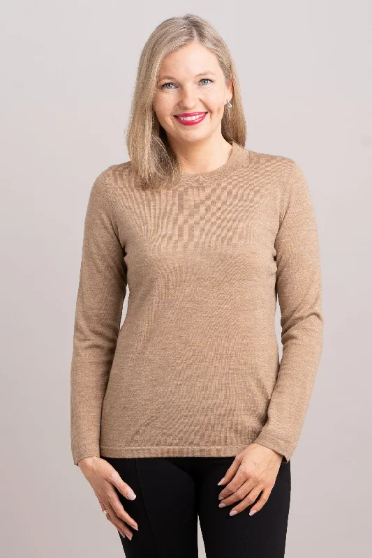 Swish Sweater, Tanhide, 100% Merino Wool