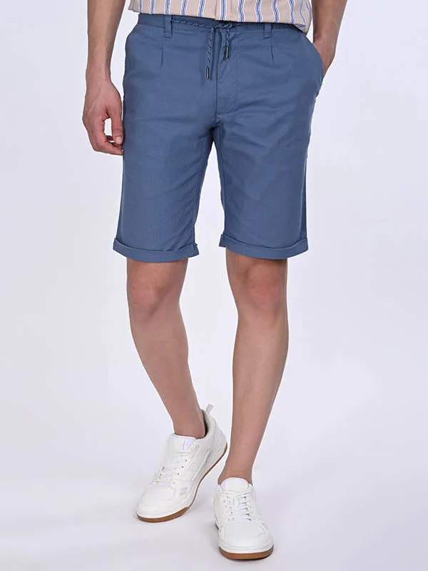 Men Solid Cotton Stretch Shorts