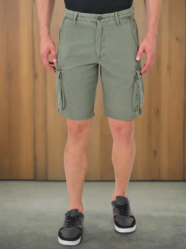 Men Solid Cotton Shorts