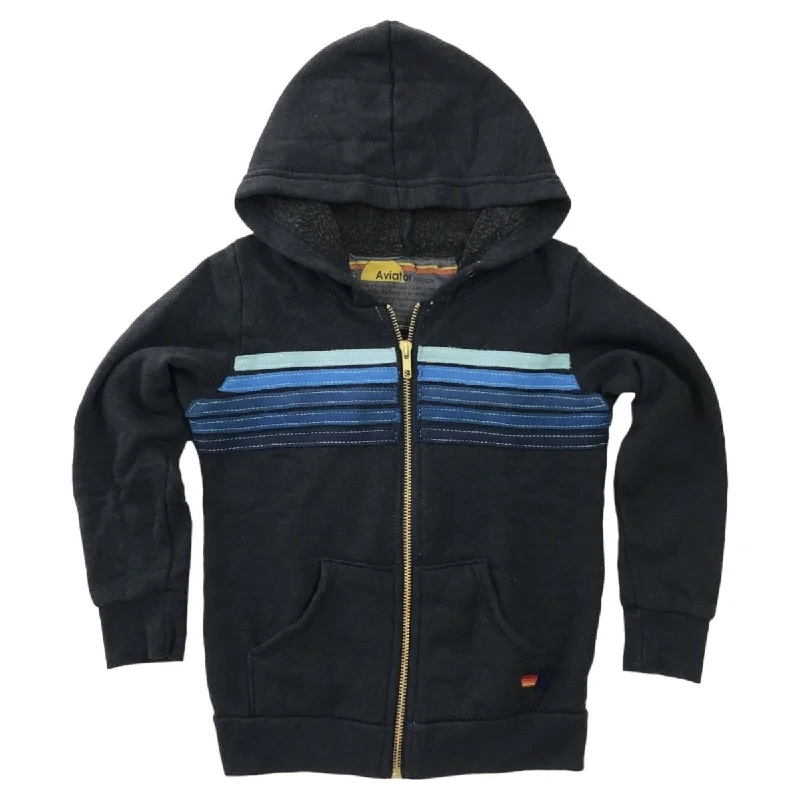 5 STRIPE ZIP UP HOODIE