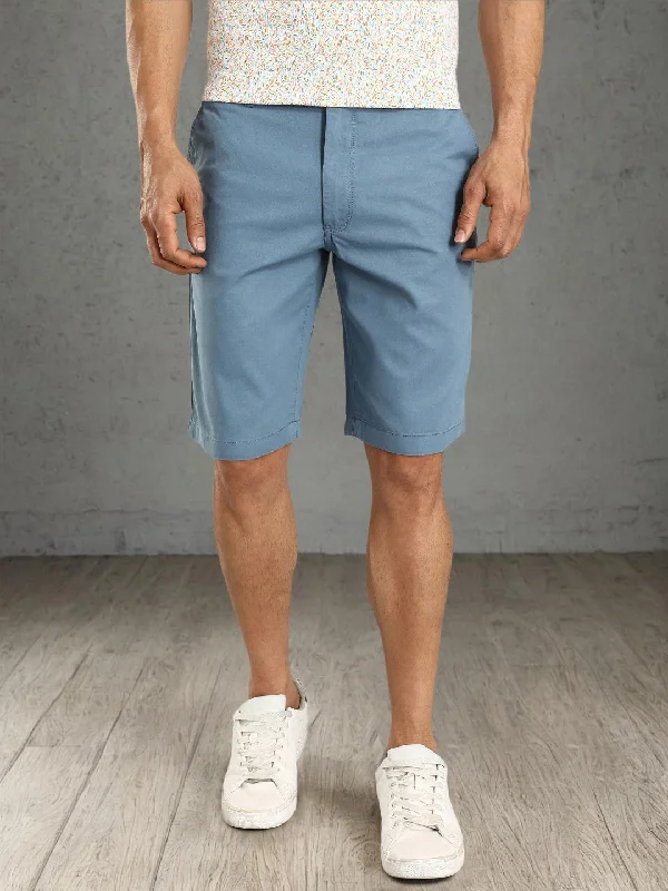 Men Solid Cotton Shorts