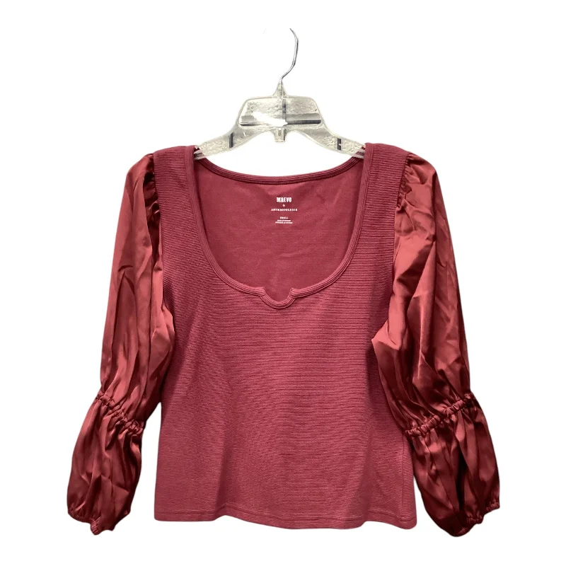 Top Long Sleeve By Maeve In Red, Size: S