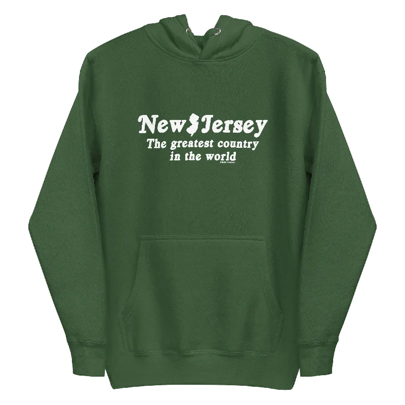 New Jersey The Greatest Country In The World Classic Fleece Pullover Hoodie