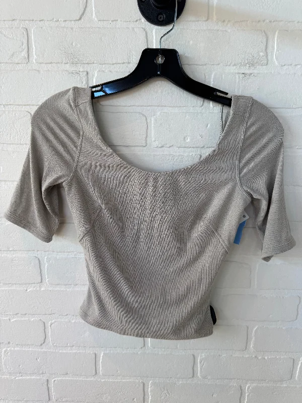 Athletic Top Long Sleeve Crewneck By Lululemon In Beige, Size: S