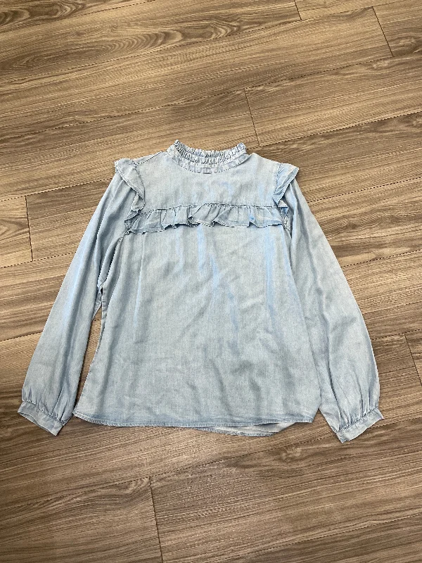 Top Long Sleeve By Loft In Blue, Size: L