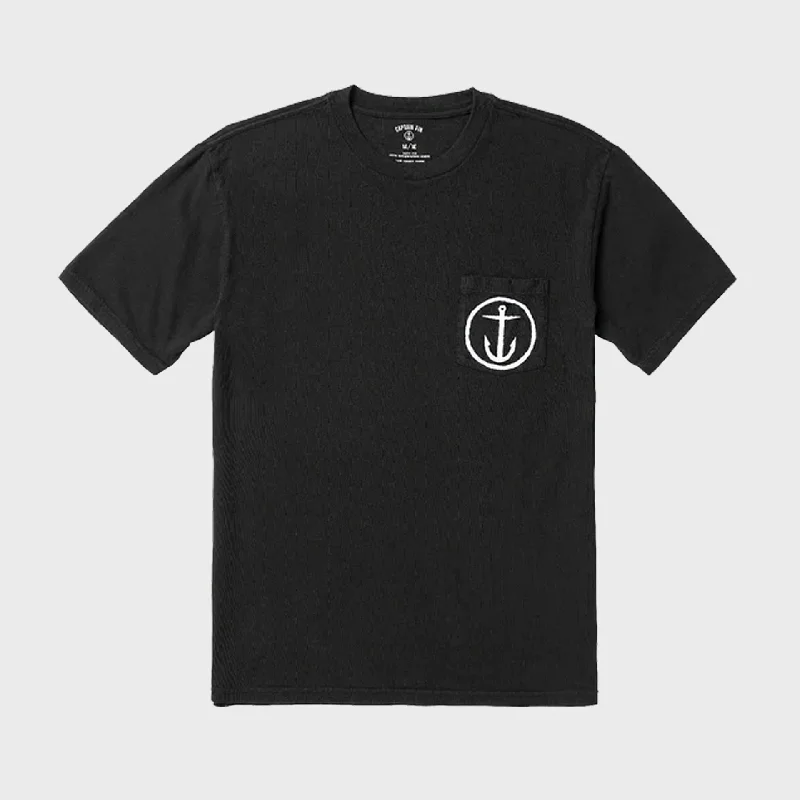 Captain Fin Mens Pocket OG T-Shirt - Black