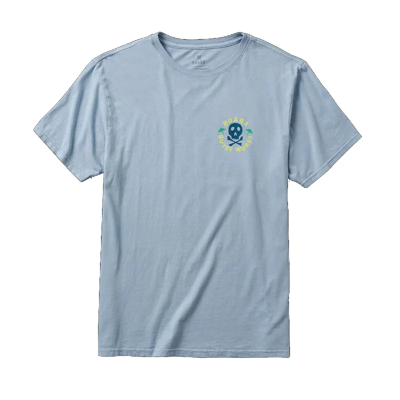 Roark Guideworks Skull Premium Men's S/S T-Shirt - Light Blue