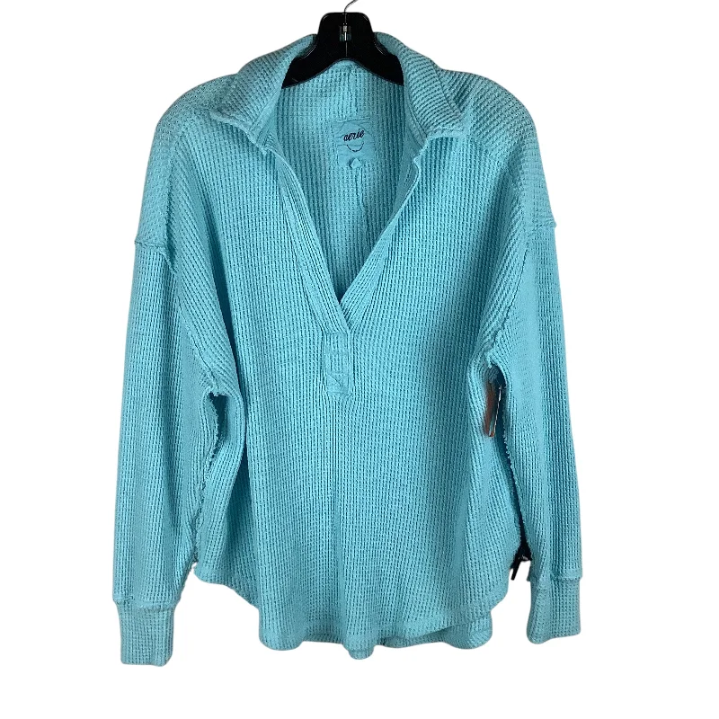 Top Long Sleeve By Aerie In Blue, Size: Xs