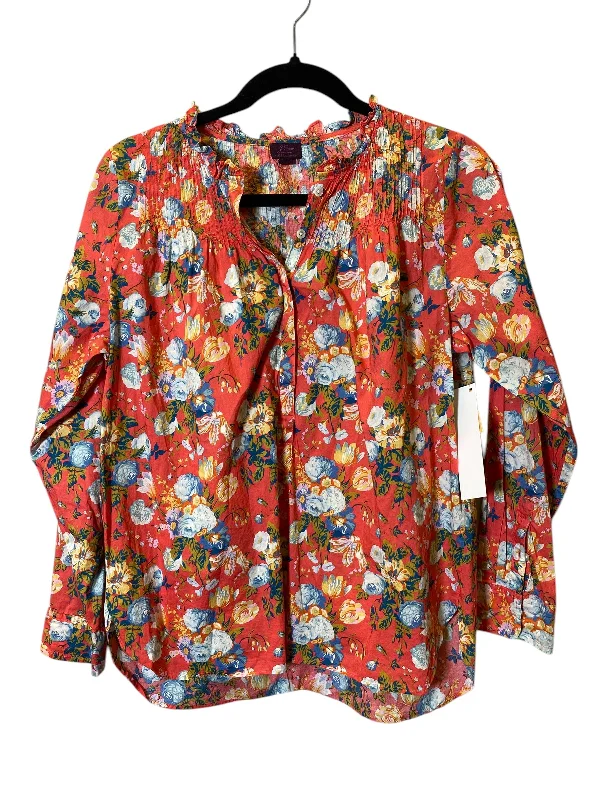 Top Long Sleeve By J. Crew In Floral Print, Size: S