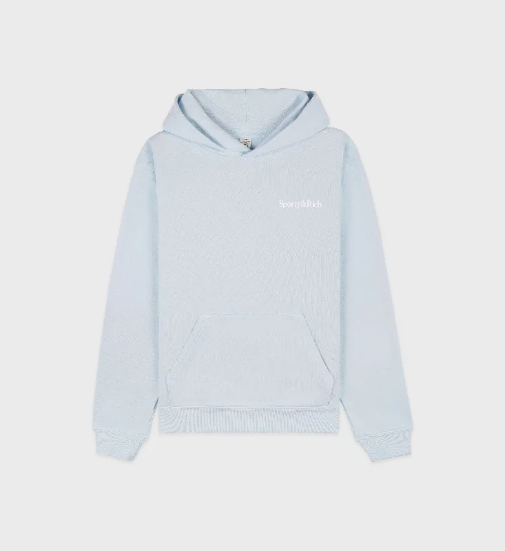 Eat More Veggies Hoodie - Baby Blue/White