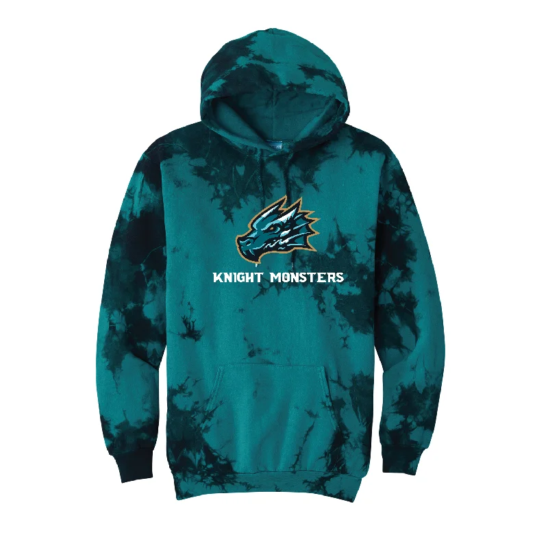 Tahoe Knight Monsters Black/Teal Crystal Tie-Dye Pullover Hoodie