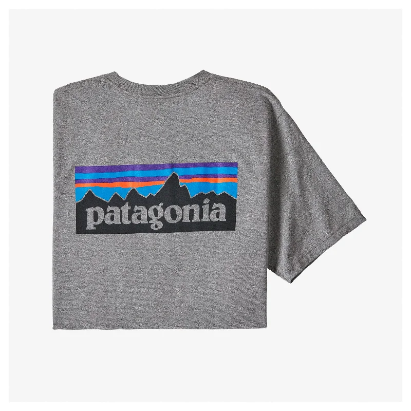 Patagonia P-6 Logo Responsibili-Tee Men's S/S T-Shirt - Gravel Heather