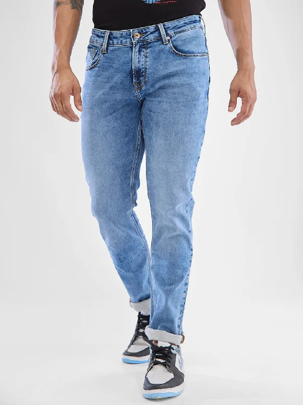 Spykar Light Blue Slim Fit Jeans For Men