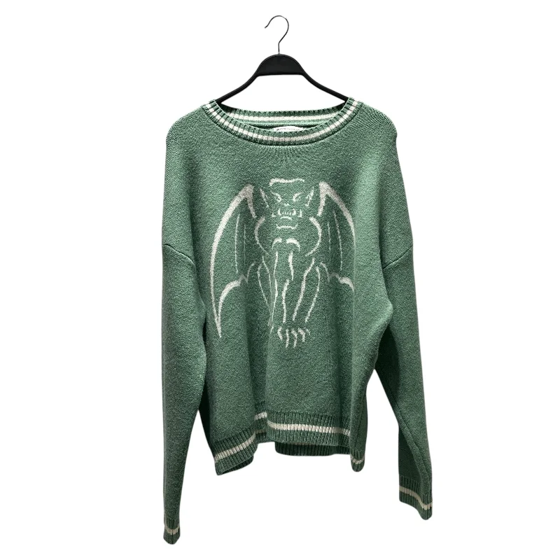 HEAVEN CAN WAIT/Heavy Sweater/L/Cotton/GRN/