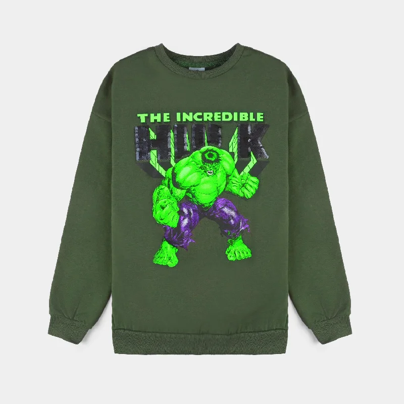 Boys Acrylic Sweatshirt Character-Green