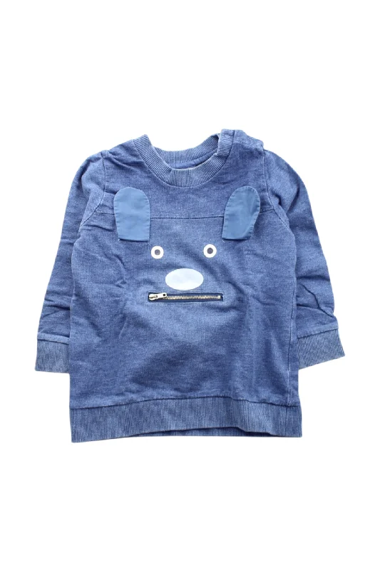 Seed Animal Face Sweatshirt 3-6M