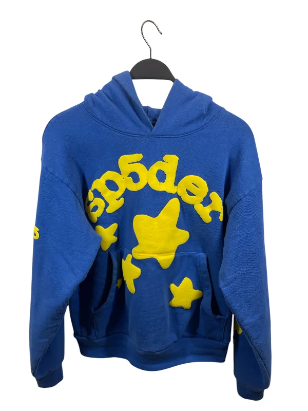 SP5DER/Heavy Sweater/S/Cotton/BLU/YEL STAR