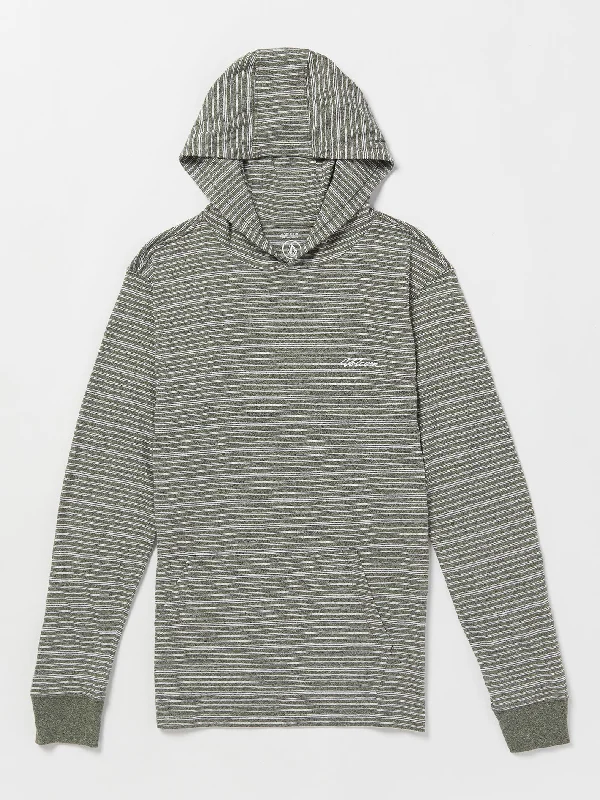 Static Stone Hooded Long Sleeve Shirt - Stealth