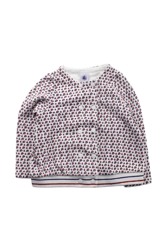 Petit Bateau Floral Buttoned Sweatshirt 3T