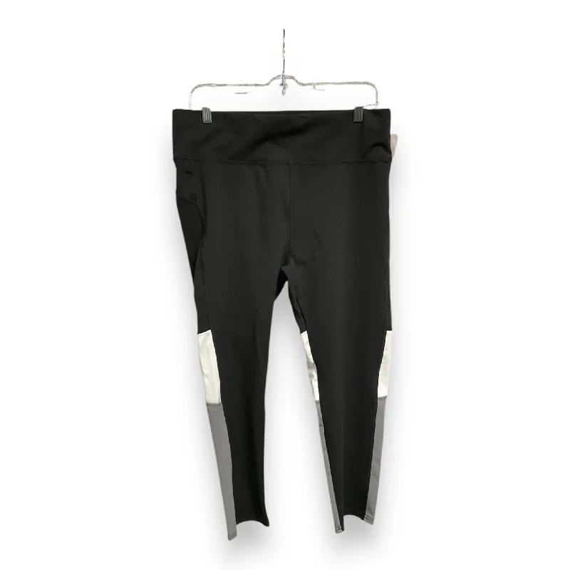 Athletic Leggings By Clothes Mentor In Black & White, Size: 3x