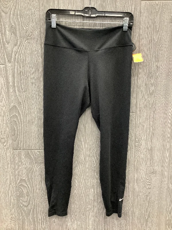 Athletic Leggings By Nike In Black, Size: L