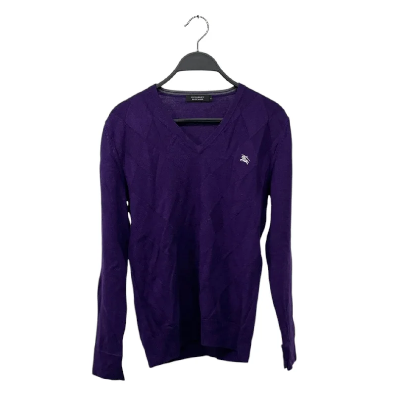 BURBERRY BLACK LABEL/Sweater/2/Purple/Wool/BMT95-104-38