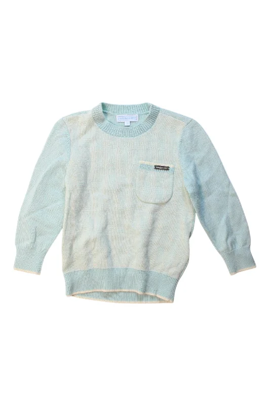 Nicholas & Bears Lambswool Cotton Pocket Knit Sweater, Size 2T