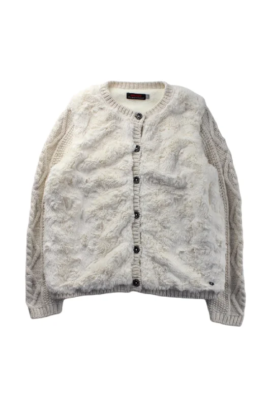 Catimini Furry Knit Cardigan 10Y