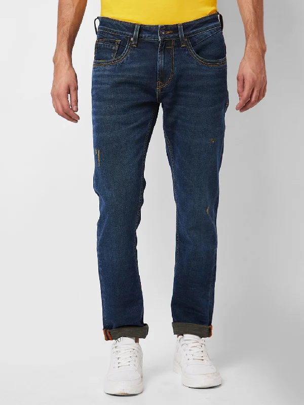 Spykar Low Rise Skinny Fit Blue Jeans For Men