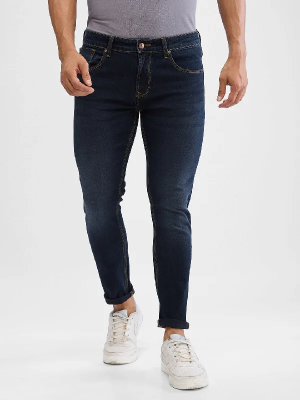 Spykar Dark Blue Slim Fit Jeans For Men