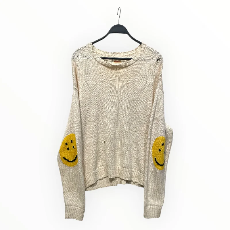 KAPITAL/Heavy Sweater/1/Cotton/CRM/SMILEY ELBOW PATCH