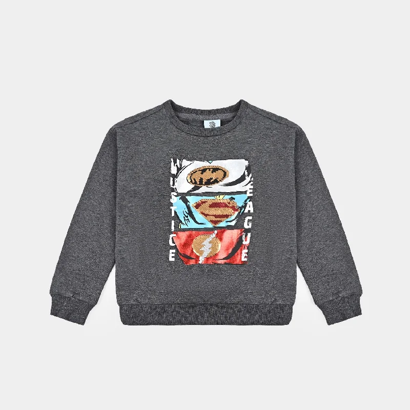 Boys Cotton Terry Sweatshirt Justice-Melange