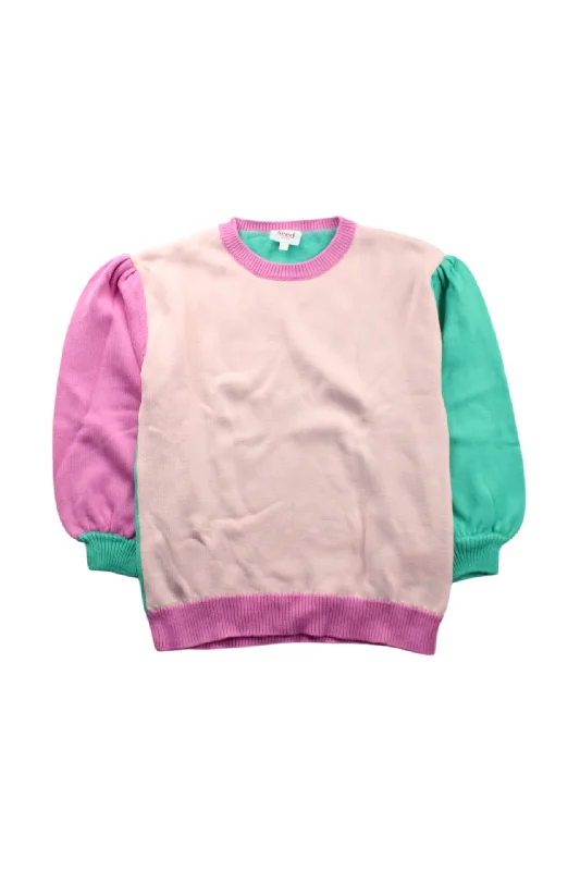 Seed Colorblock Knit Sweater, Size 7Y