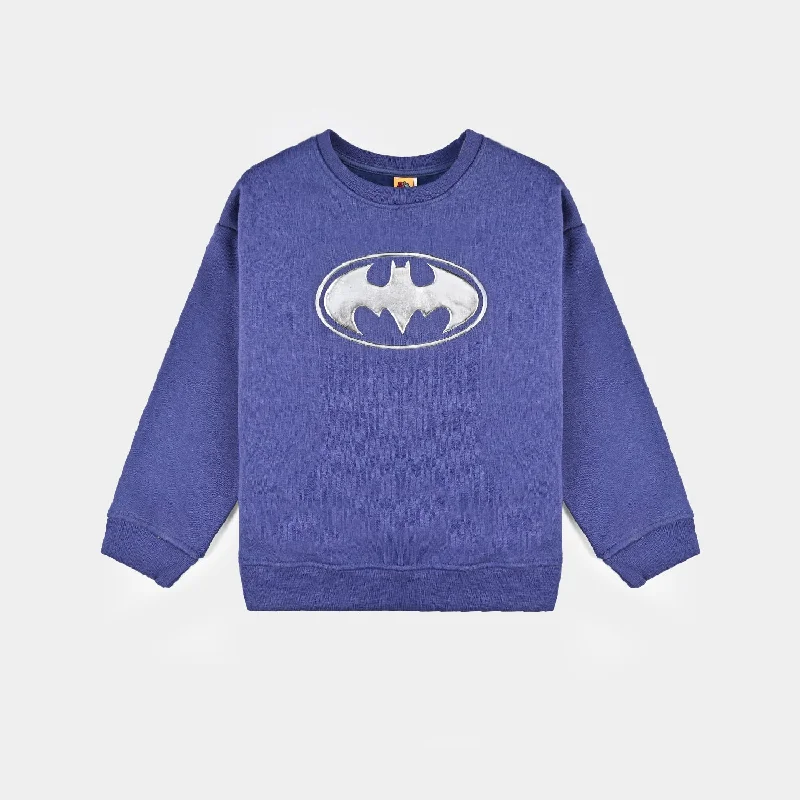 Boys Cotton Terry Sweatshirt-Navy Blue