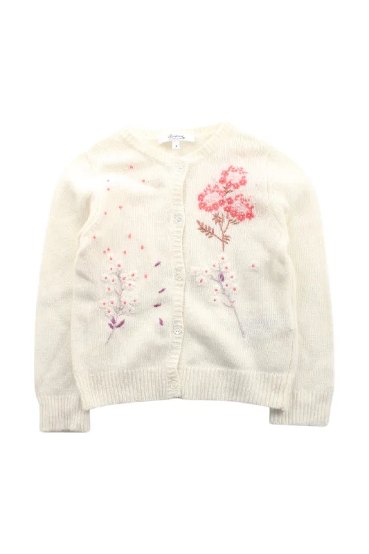 Bonpoint Floral Cardigan 4T