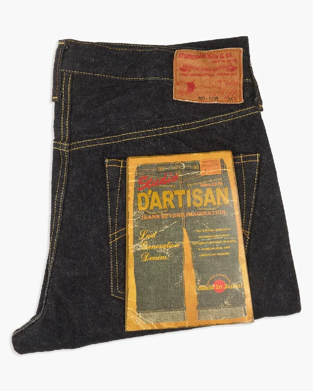 Studio D'Artisan SD-108 Relaxed Tapered Mens Jeans - 15oz Indigo Selvedge / Onewash