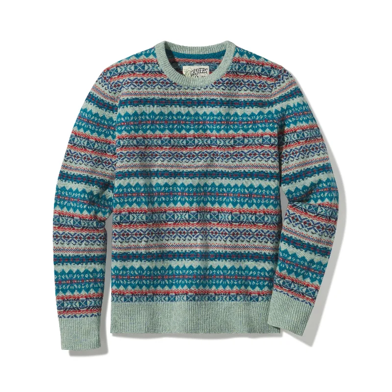 Burns Wool Fair Isle - Blue Multi color