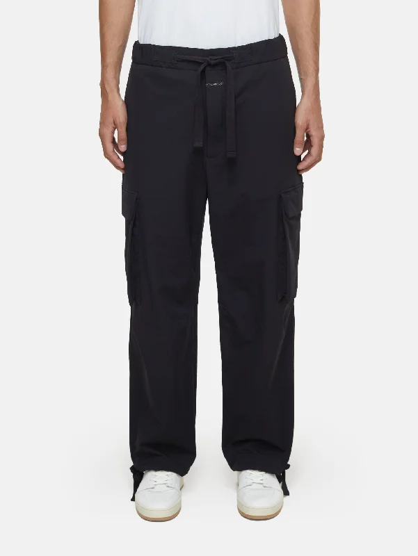 Pantaloni Cargo in Nylon Nero